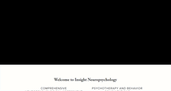 Desktop Screenshot of insightneuropsychology.com
