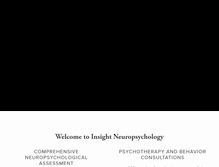 Tablet Screenshot of insightneuropsychology.com